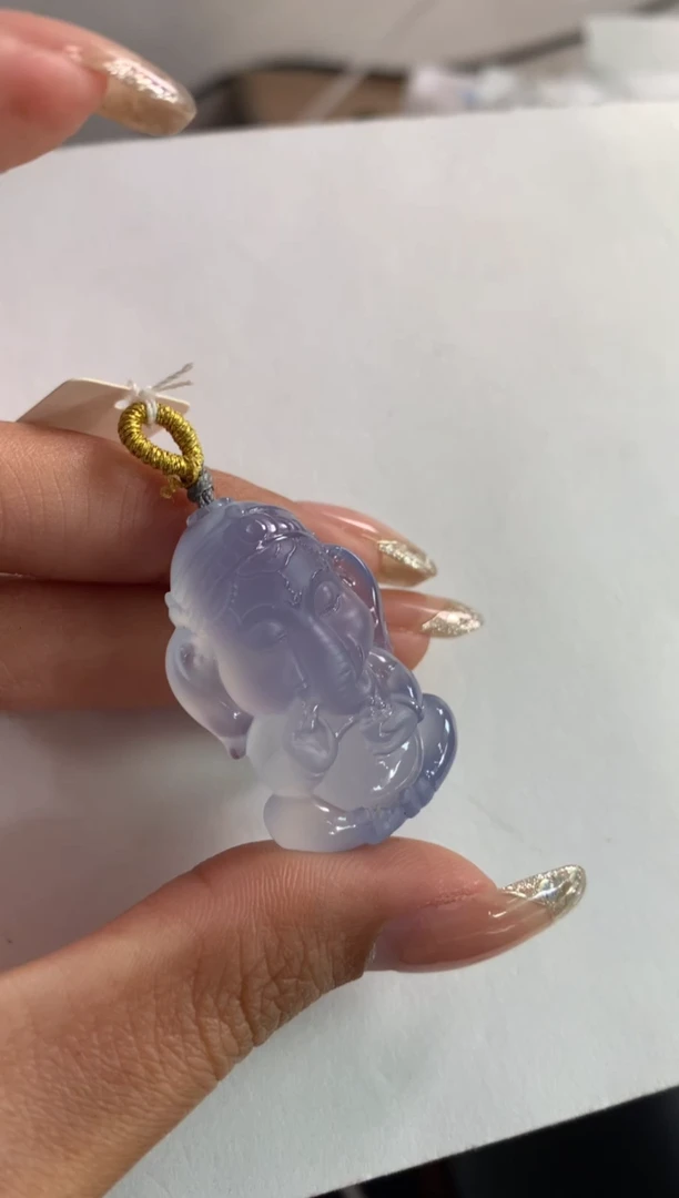 未镶嵌颈饰玛瑙/玉髓就***你象鼻财神宝宝佛