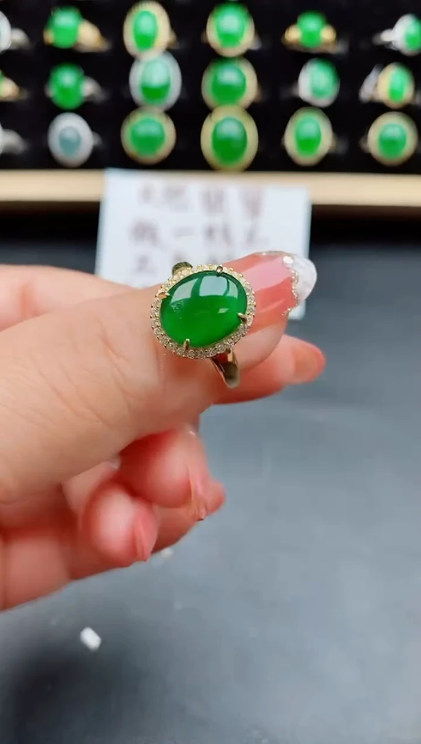 【闪购商品】翡翠戒指银S925镶嵌353565