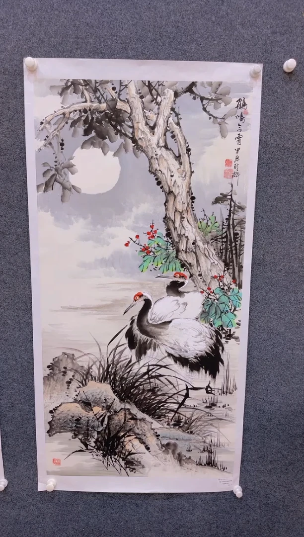 【闪购商品】国画3.3-颜新辉-中马-四尺花鸟-5