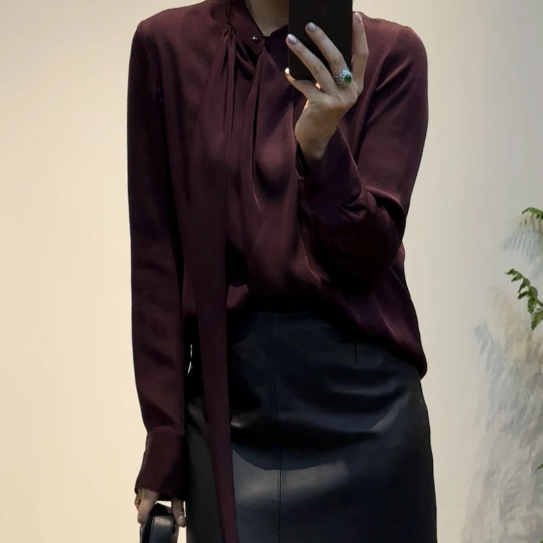 TANTAN 时尚通勤气质显瘦简约高级感秋季衬衫2908