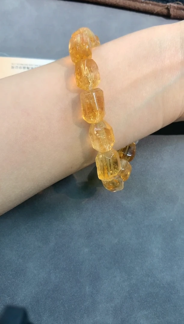 【闪购商品】黄晶手链未镶嵌49号黄水晶随行单圈