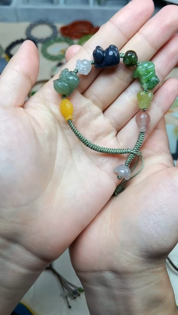 手绳未镶嵌和田玉多宝手绳06