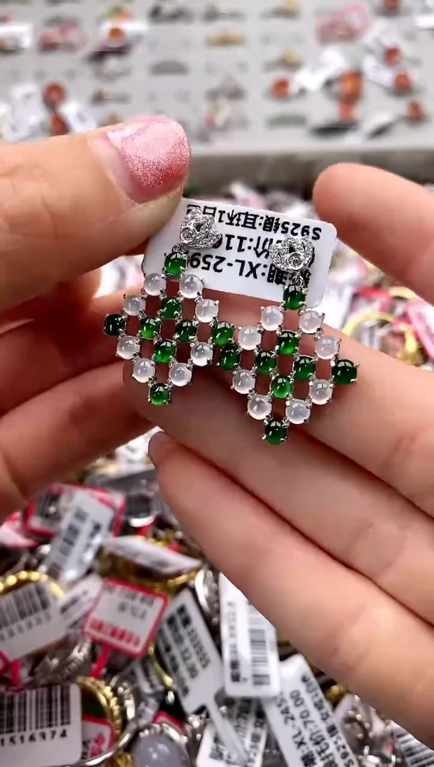 【闪购商品】翡翠戒指银S925镶嵌77777777    6