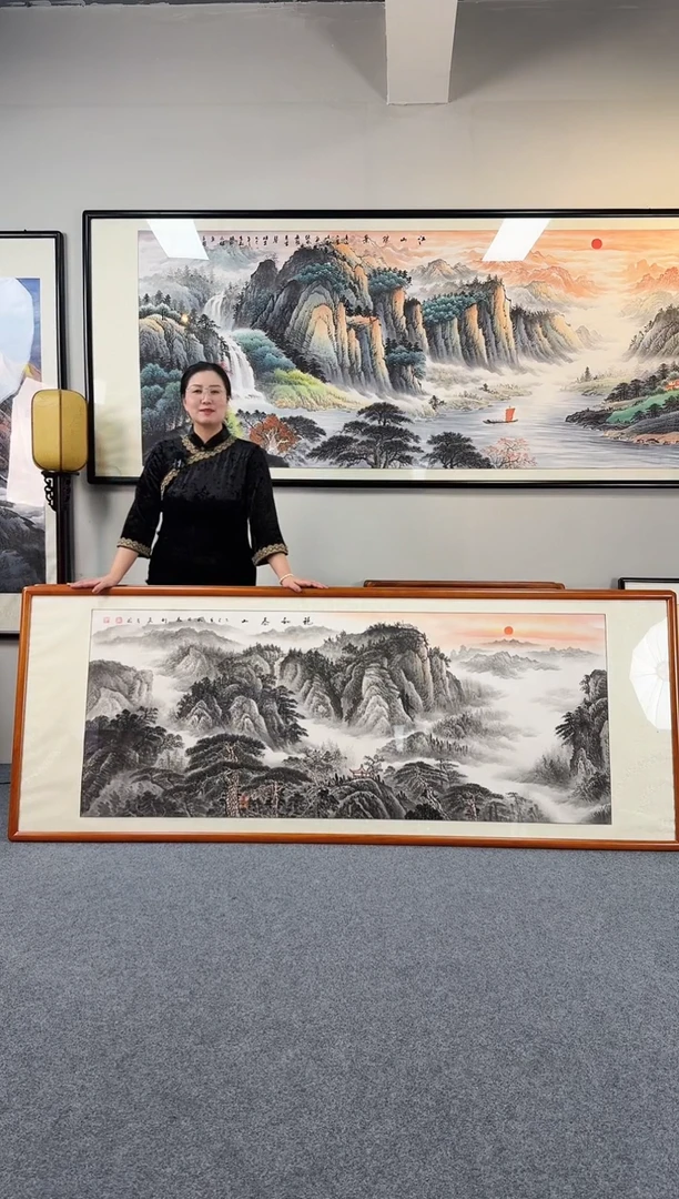 国画江山胜景画芯