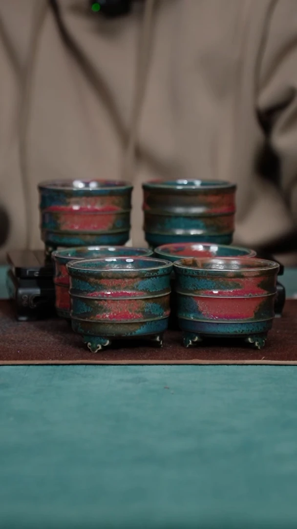 【闪购商品】97-10祥云竹节炉（窑变随机）