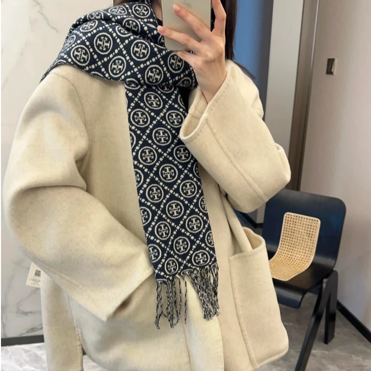 95新 TORY BURCH/汤丽柏琦 妃鱼/羊毛/围巾/95新/沐十31