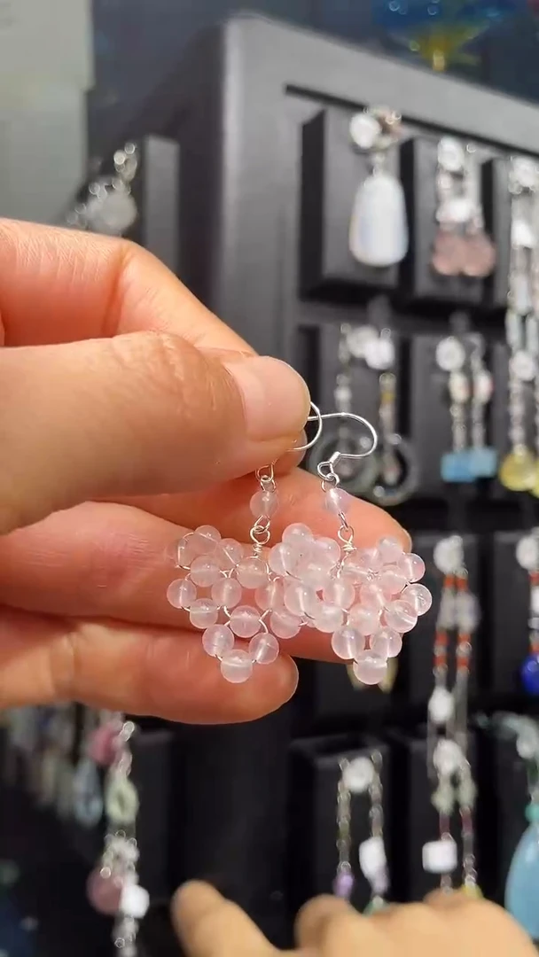 银S925镶嵌耳饰紫晶鏡***?鏡花
