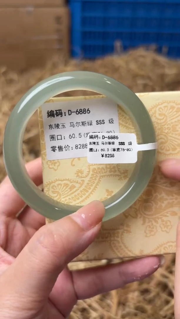 未镶嵌手镯石英质玉D-6886-60.6