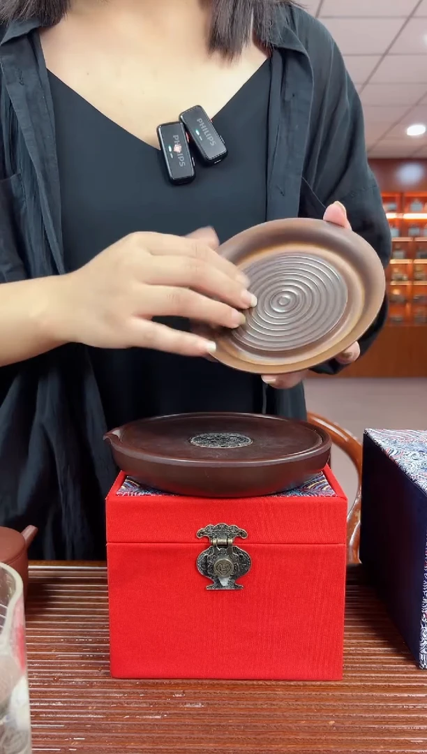 紫砂茶盘仿柴烧壶承