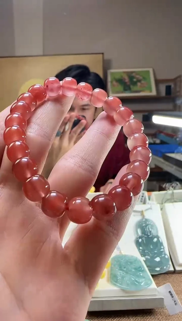 【闪购商品】南红玛瑙手链未镶嵌冰飘南红手串35