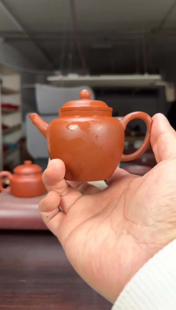 茶壶紫砂全手工原矿小红泥秋水120毫升