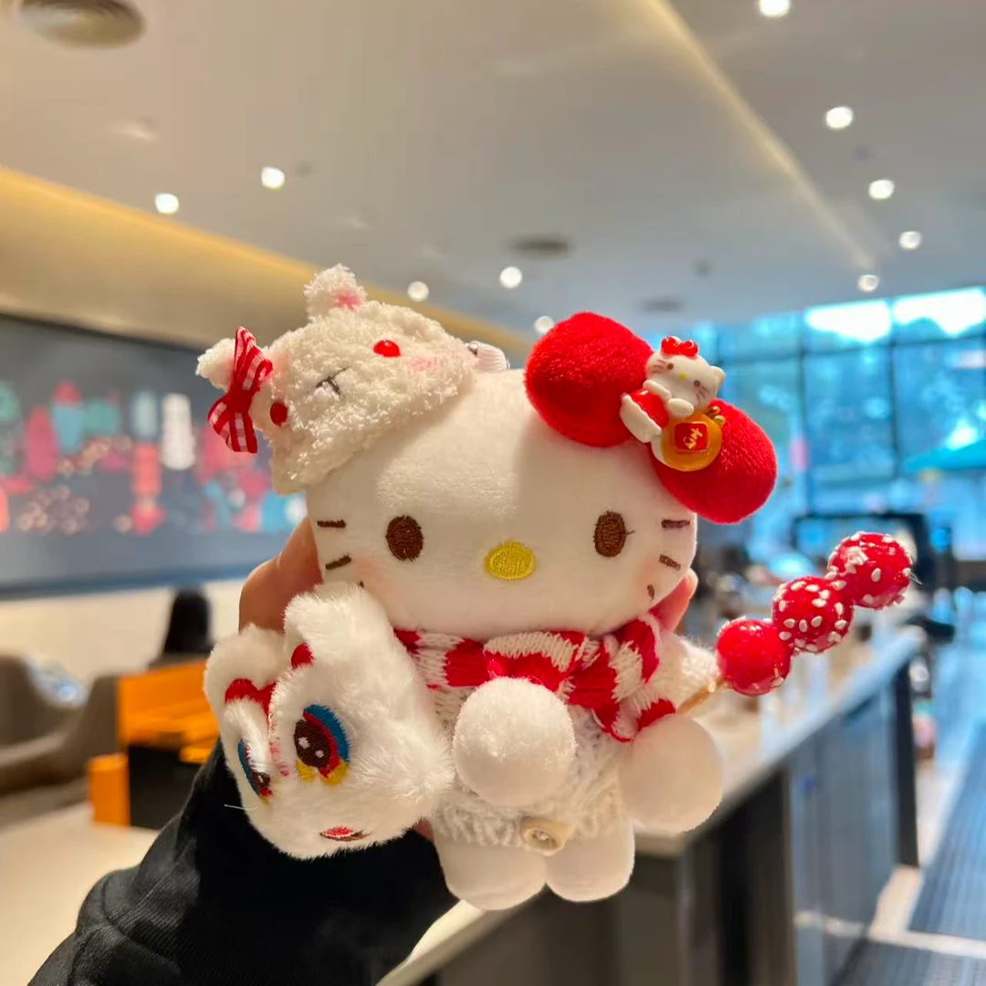 HelloKitty凯蒂猫毛绒可爱玩偶包挂件贝雷帽格纹玩偶新年礼物