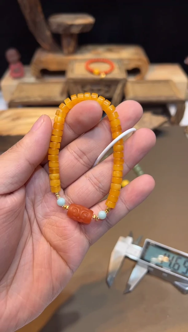 手链琥珀未镶嵌手饰@@E7117