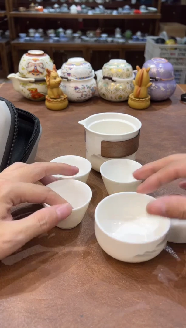 真的很便宜会开片的旅行茶具