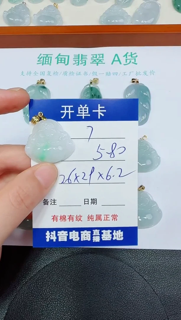 翡翠未镶嵌吊坠(赠链)7
