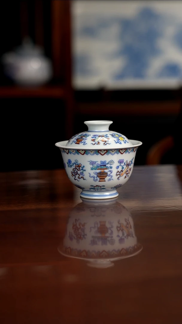 空山明月 新斗彩 八宝