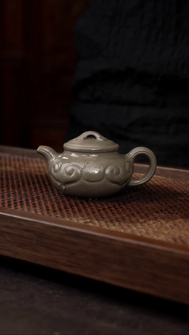 茶壶紫砂青段仿古如意