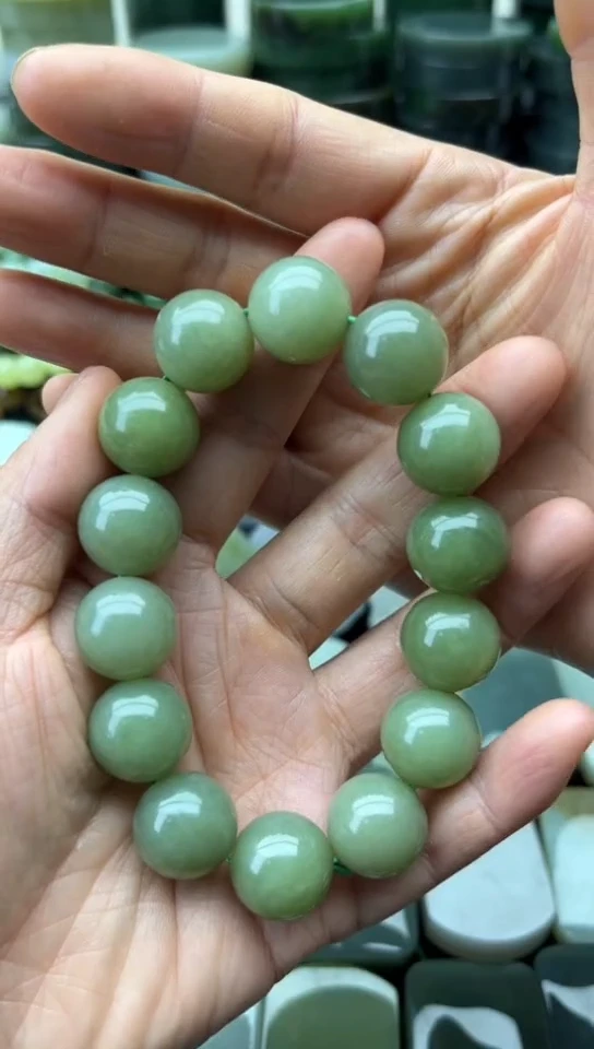 未镶嵌和田玉珠宝半成品手串 卡16