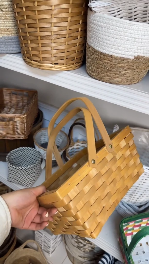 **微瑕捡漏水杉木双提篮