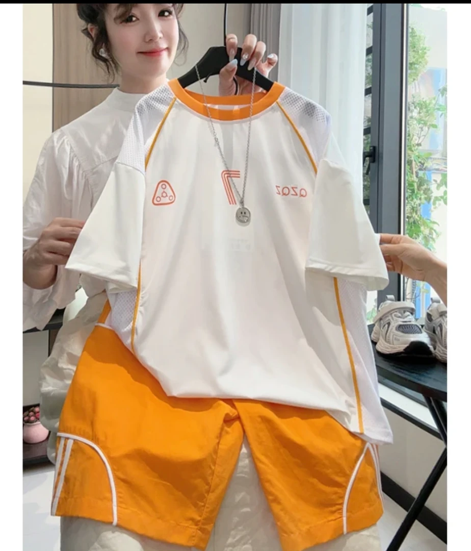 男童套装夏薄款运动服中大童男孩夏季痞帅短袖裤球衣两件套速干