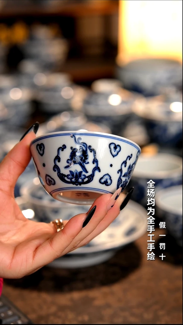 景德镇全手工手绘柴窑茶器福利