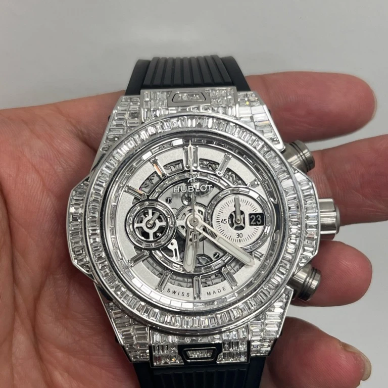 99新 Hublot/宇舶表 BIG BANG 421.NX.1170.RX后镶钻升级42mm单表