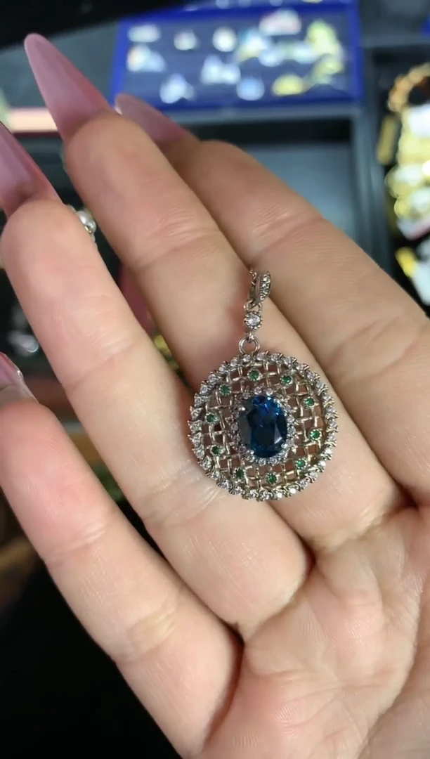 【闪购商品】托帕石颈饰银S925镶嵌楚楚中古珠宝甄选不退换