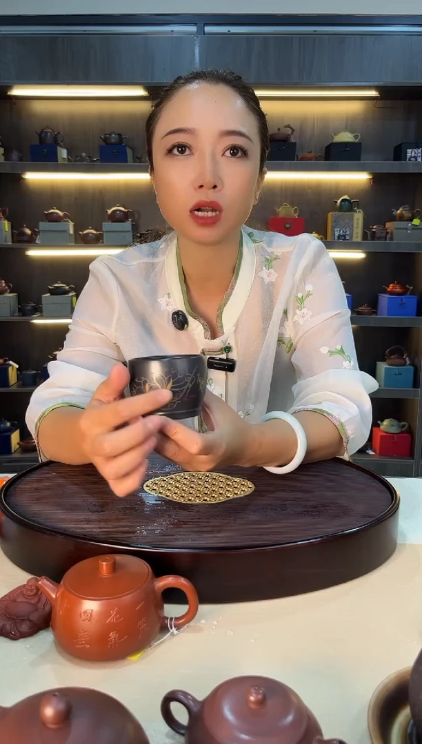茶壶紫砂石黄荷塘月色大口主人杯