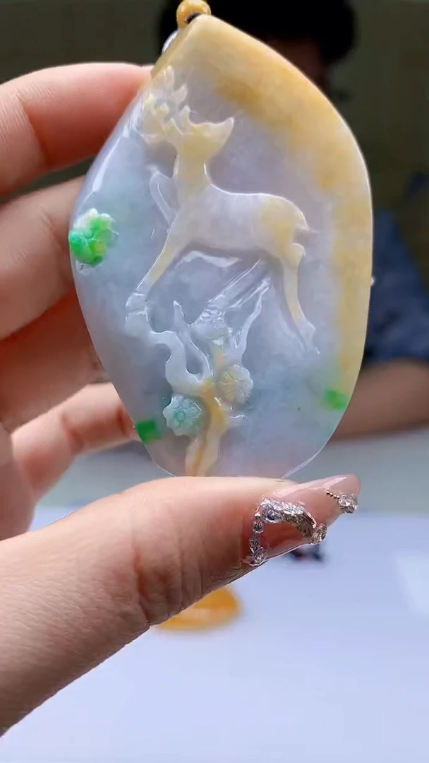 【闪购商品】定制翡翠未镶嵌4688ty-毛货挂件127