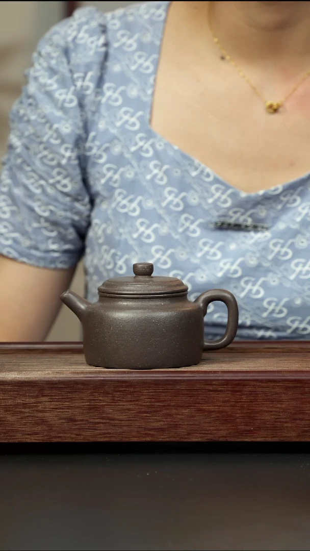 紫砂茶壶粗砂千禧紫泥德钟