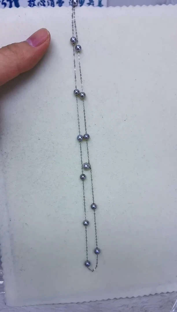 银S925镶嵌DA海水珍珠满天星4-5 y183