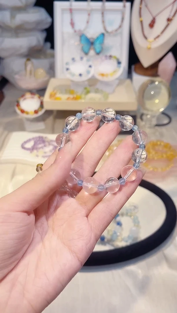 未镶嵌手串水晶雪**啦海盐气泡水