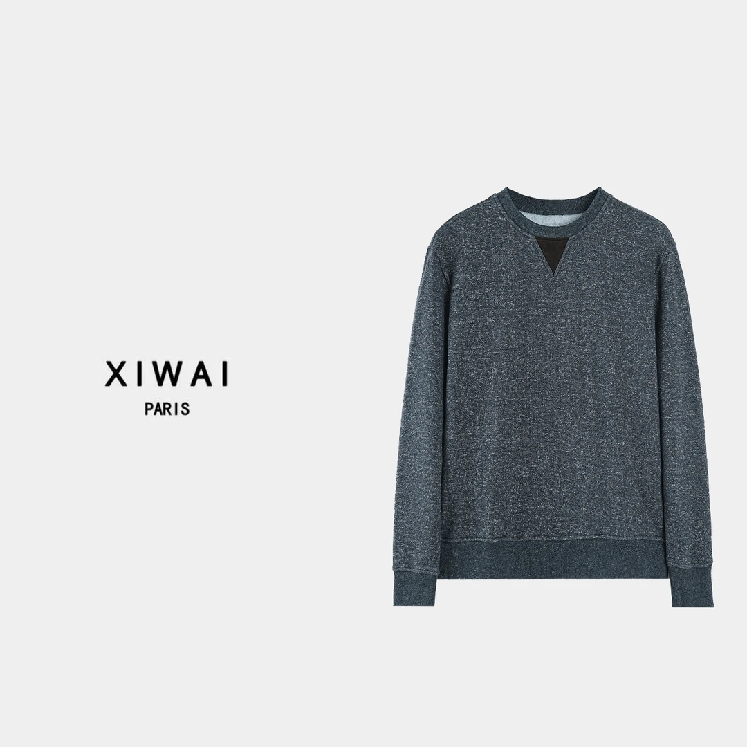 高级男装 秋冬季新品24s山羊绒男休闲圆领长袖打底男款轻奢 L202