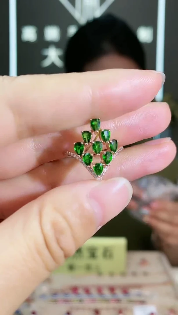 【闪购商品】透辉石手饰银S925镶嵌手饰