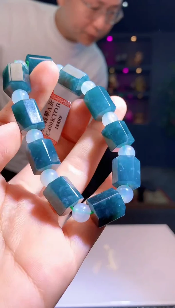定制翡翠未镶嵌1015hm-毛货手串20
