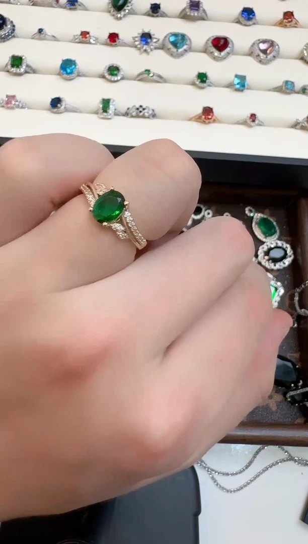 未镶嵌透辉石戒指透辉石戒指小