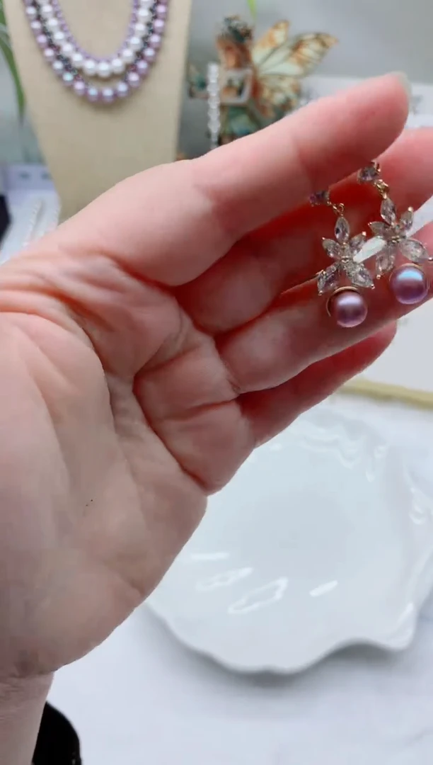 未镶嵌耳饰淡水珍珠多样性发其一【非无瑕】