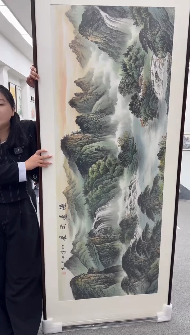国画手绘   219*88   旭日东升