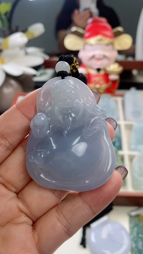 翡翠未镶嵌颈饰画*儿天然缅甸翡翠A货