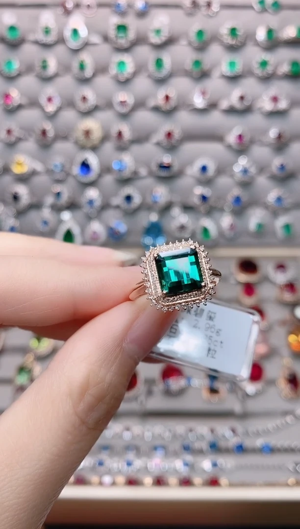 【闪购商品】碧玺18K金戒指18K金镶嵌1