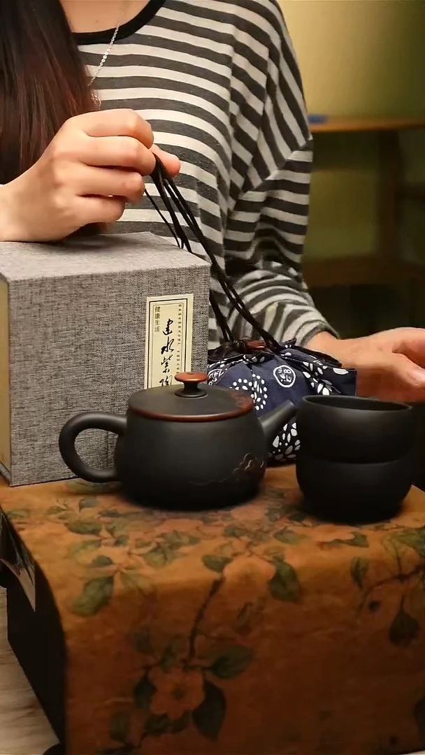 陶云南建水紫陶一壶两杯