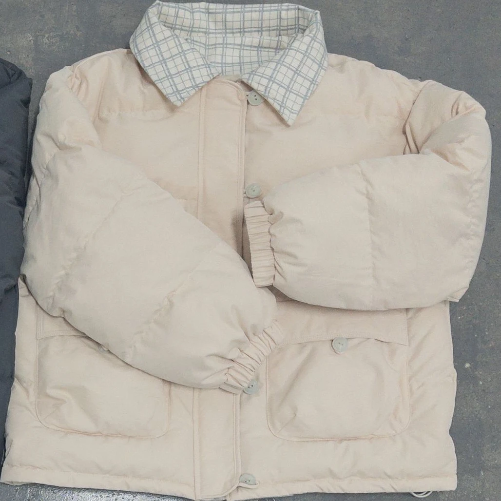 hd【棉衣系列】甜格领 /暖呼呼滴 保暖加厚棉服松弛感拉满超好看