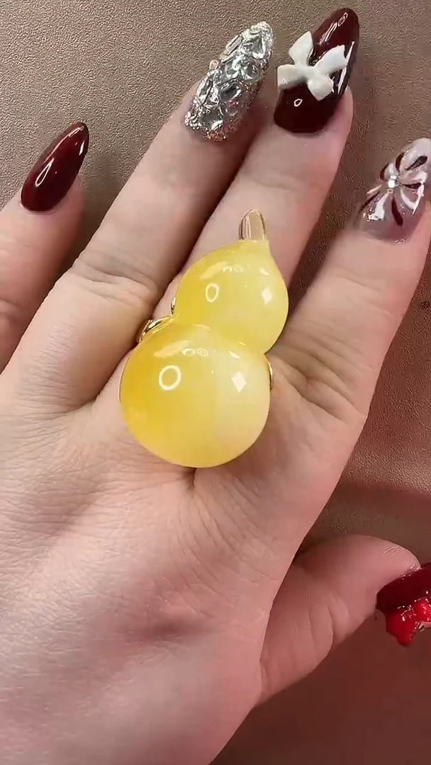 【闪购商品】琥珀戒指未镶嵌戒指