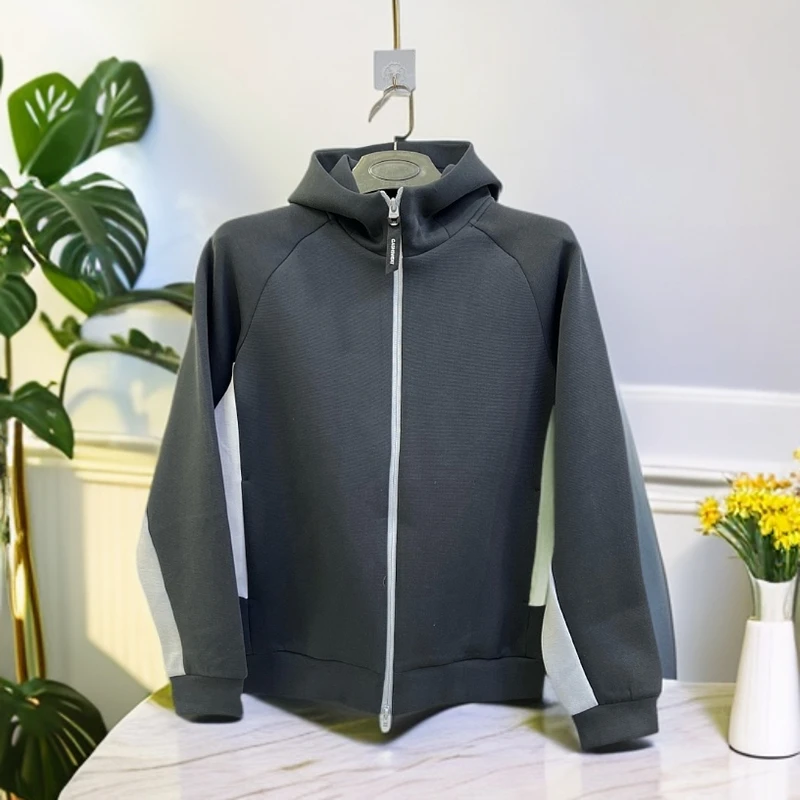 元郎男装86775常规款长袖连帽混纺连帽夹克外套户外男款时尚春秋