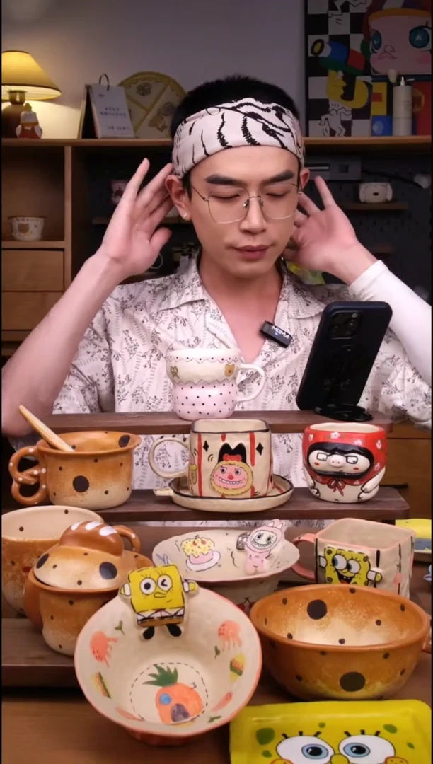 杯子景德镇可爱设计师款陶瓷