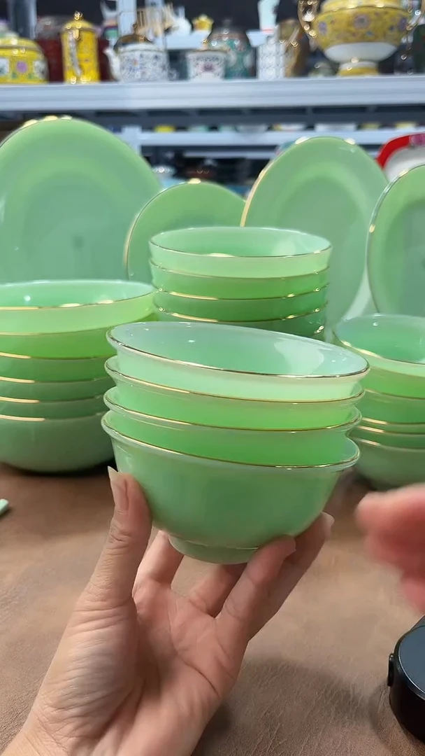 玉瓷4.5英寸饭碗4个景德镇餐具