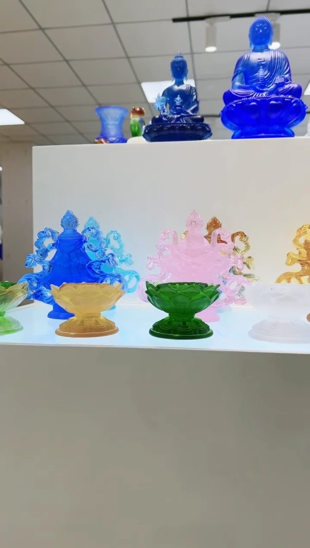 【闪购商品】茶宠古法琉璃供水杯备注颜色