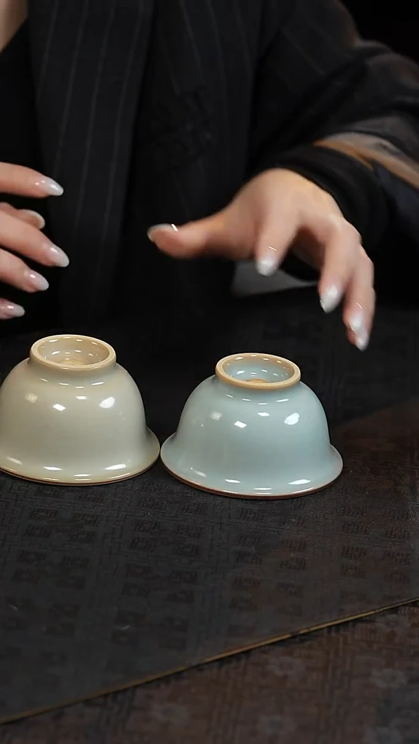 瓷吴*子潘建波 龙窑 压手杯