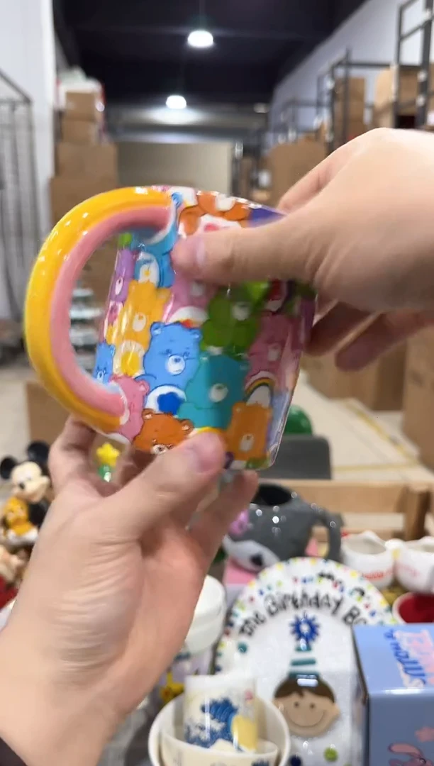 瓷片爱心熊合集马克杯