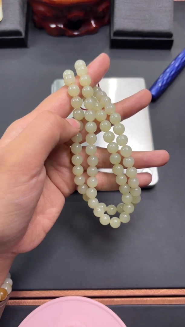 【闪购商品】和田玉项链未镶嵌若羌微色差卡8妈妈链